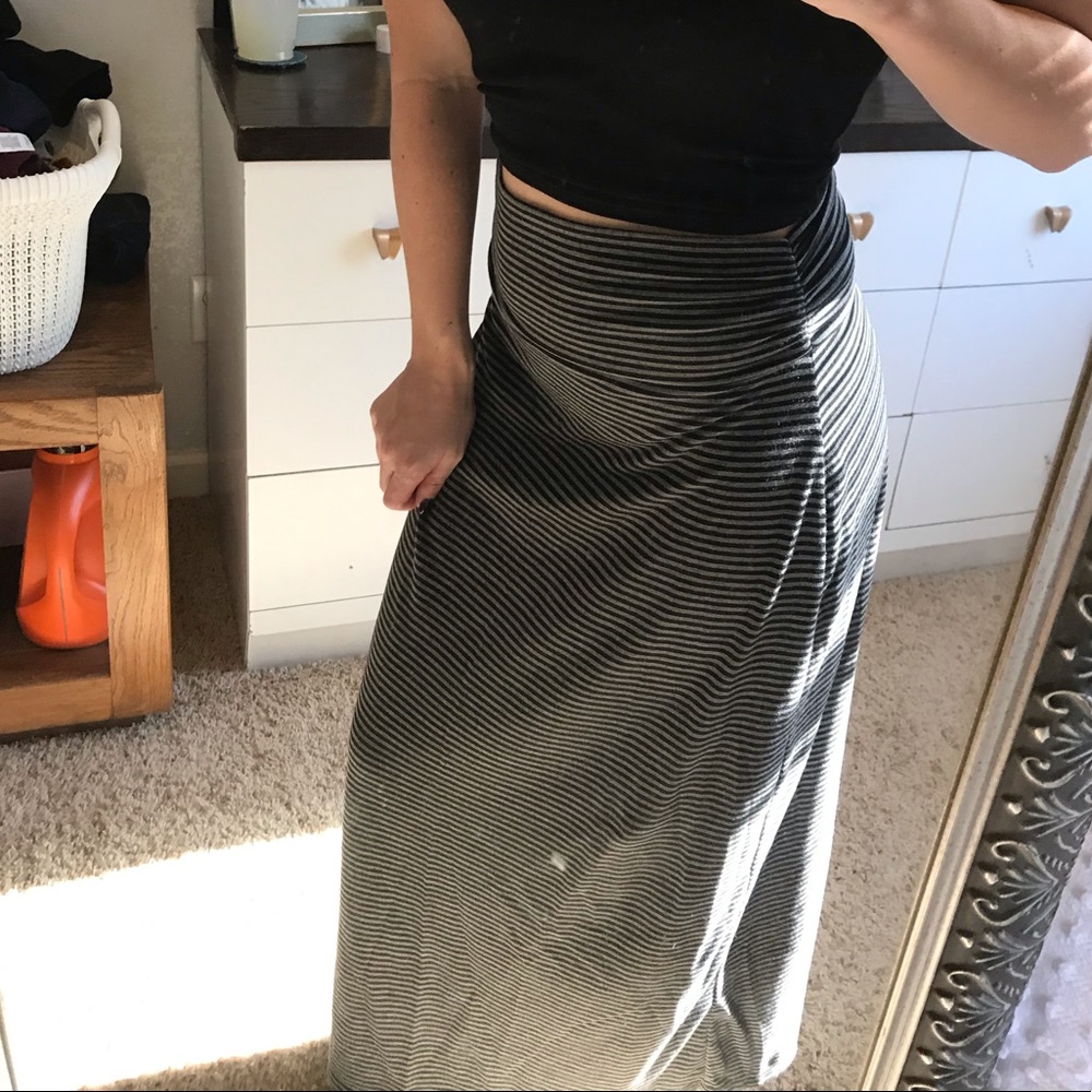 Stripe Maxi Skirt